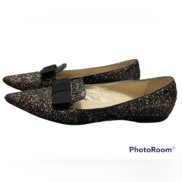 Jimmy Choo Gala Glitter Flats - Picture 5 of 16